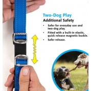 Rogz περιλαίμιο Utility Safety collar μπλε, με ανακλαστικές ραφές