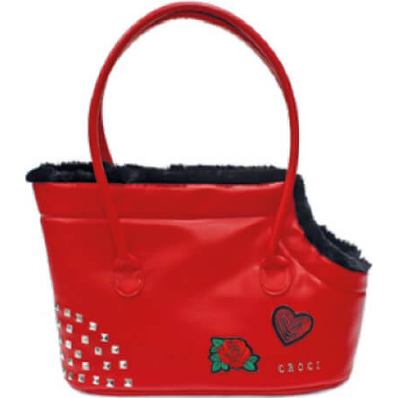 Croci τσάντα μεταφοράς perky κόκκινη 40x28x20cm