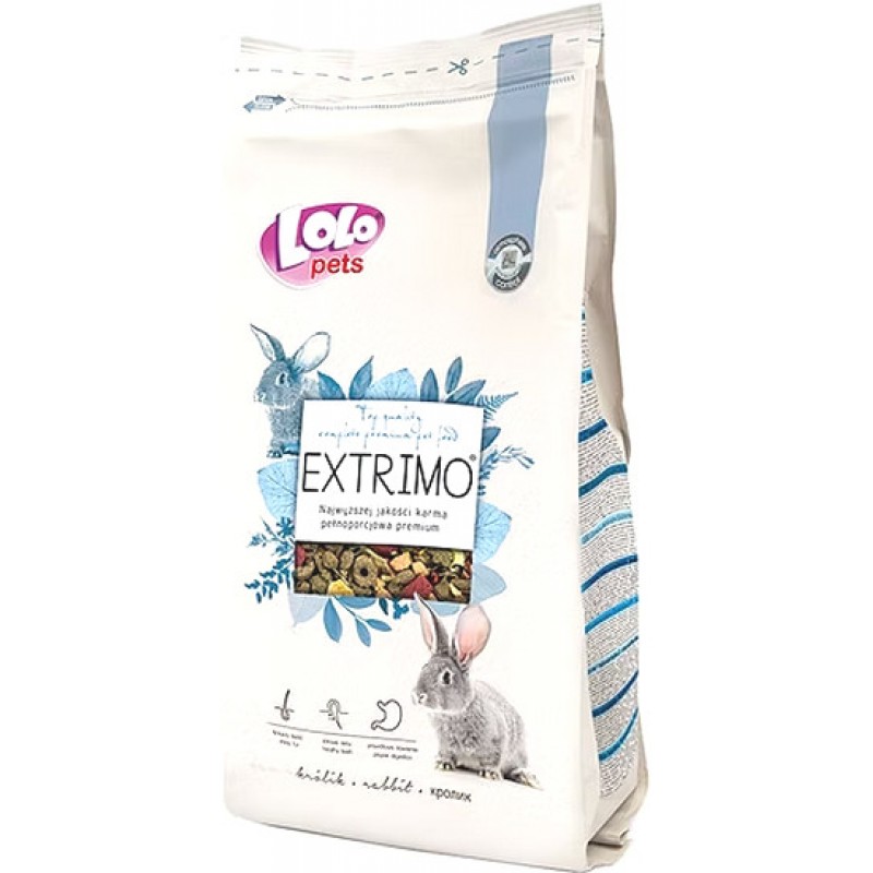 Lolo pets Μείγμα Extrimo πλήρης τροφή για κουνέλι 750gr