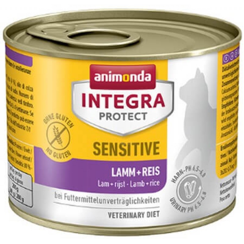 Animonda Integra Sensitive Αρνί & Ρύζι / κατάλληλο σε δυσανεξία τροφίμων 200gr