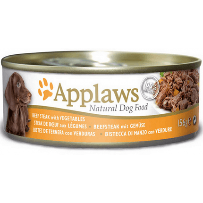 Applaws κονσέρβα dog μπριζόλα με λαχανικά 156g