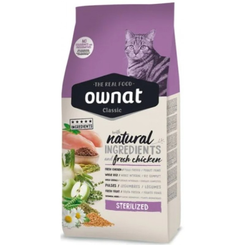 Ownat τροφή για στειρωμένες γάτες 15kg