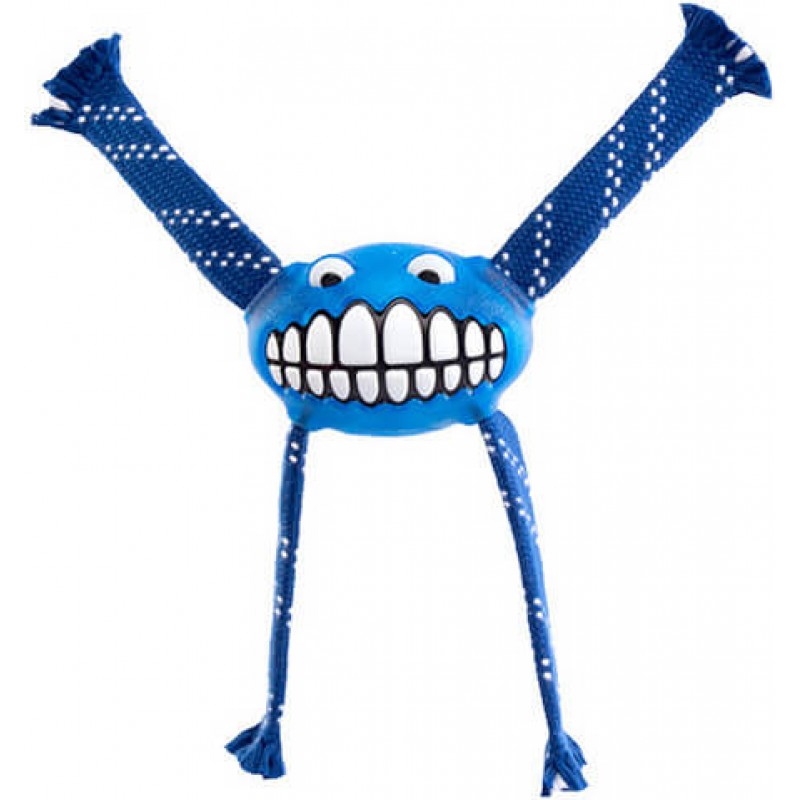 Rogz dogz παιχνίδι σκύλου Dental flossy grinz oralcare toy μπλε medium 21cm