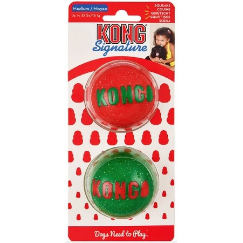 Kong Holiday Signature Balls (2 pcs) Medium