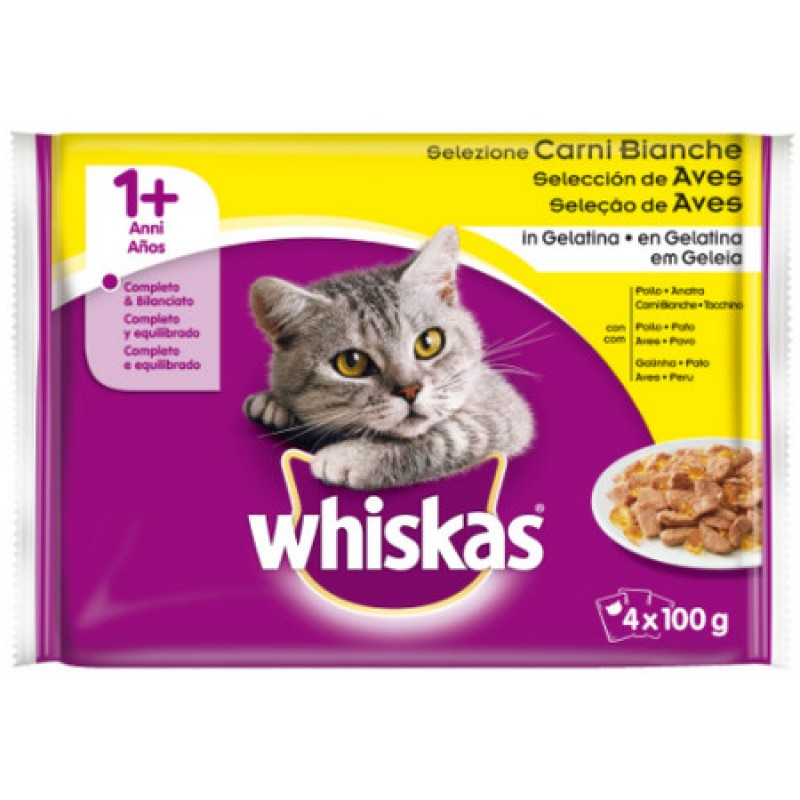 Whiskas casserole φακελάκι με πουλερικά (κοτόπουλο, πάπια, πουλερικά, γαλοπούλα) 4x100g