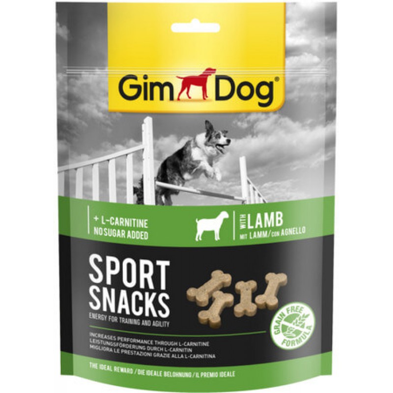 Gimdog sport σνακ με αρνί & L καρνιτίνη χωρίς σιτηρά 150gr