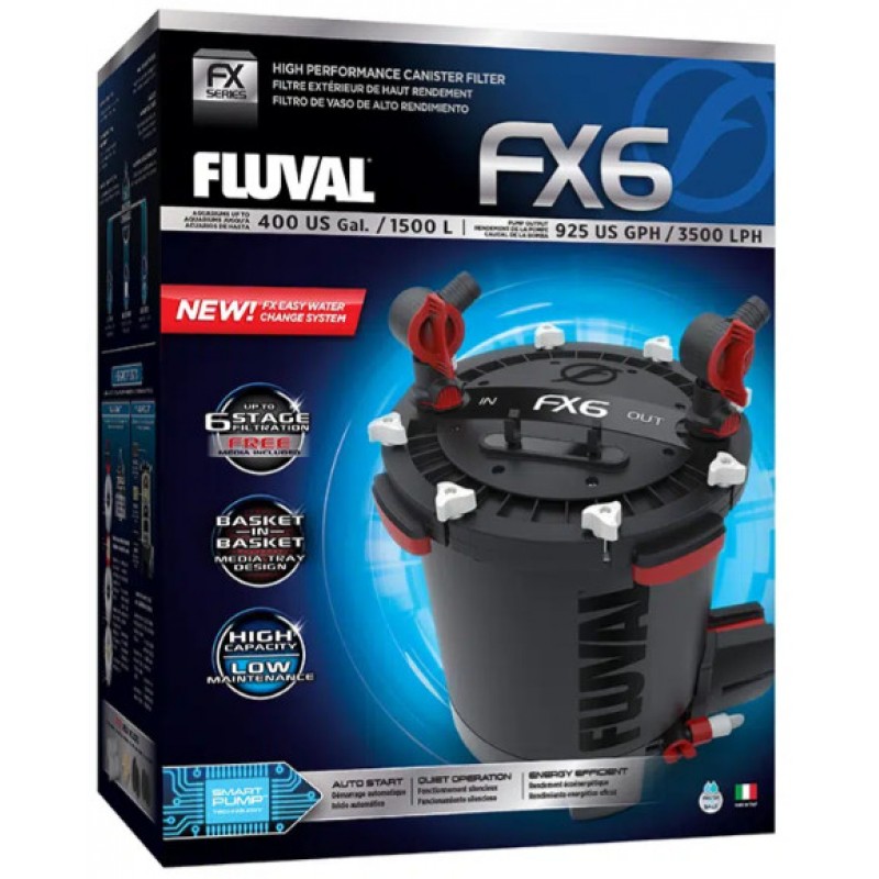 Fluval εξωτερικό φίλτρο FX6 3500l/h 40x53cm