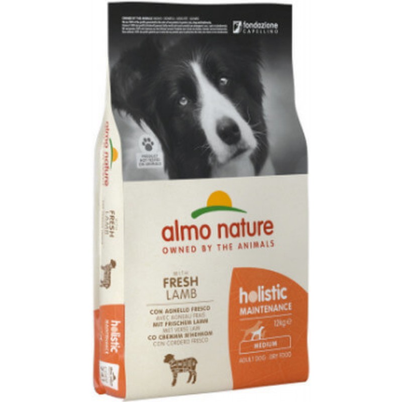 Almo Nature HOLISTIC ξηρά τροφή για M-L σκύλους με αρνί 12kg