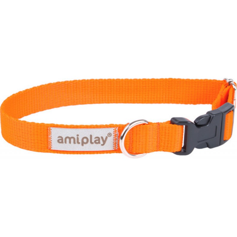 Amiplay-περιλαίμιο σκύλου SAMBA πορτοκαλί Small 20-35 x 1,5cm