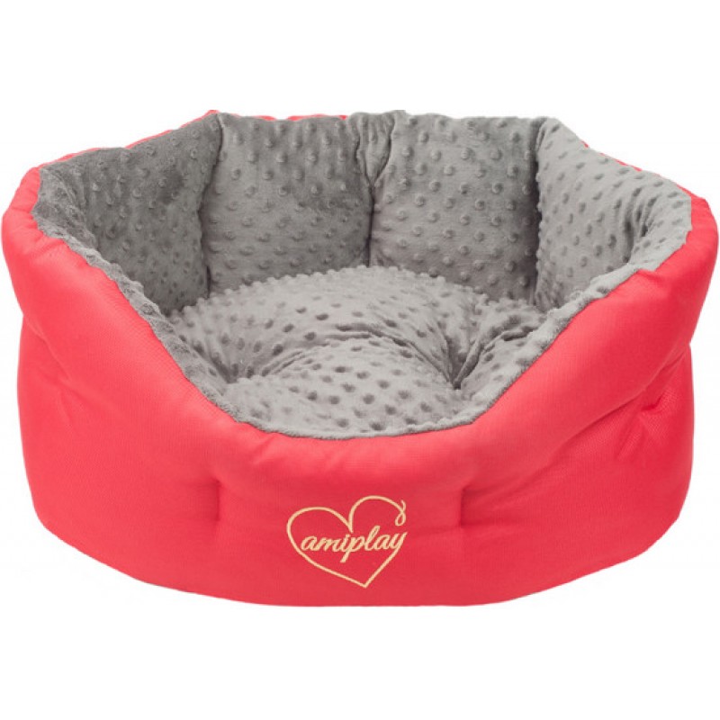 Amiplay Κρεβάτι Colosseum BABYDOLL είναι ένα εξαιρετικό μέρος ξεκούρασης για έναν σκύλο κόκκινο