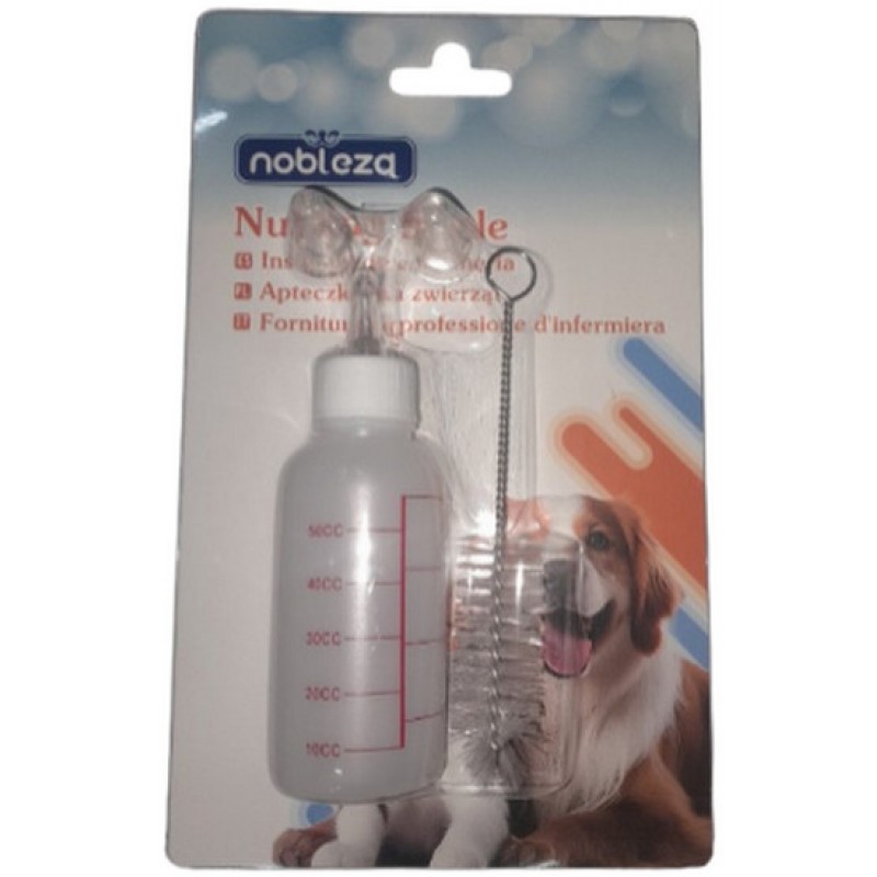 Nobleza Σετ μπιμπερό 50ml, πιπίλες και βούρτσα καθαρισμού