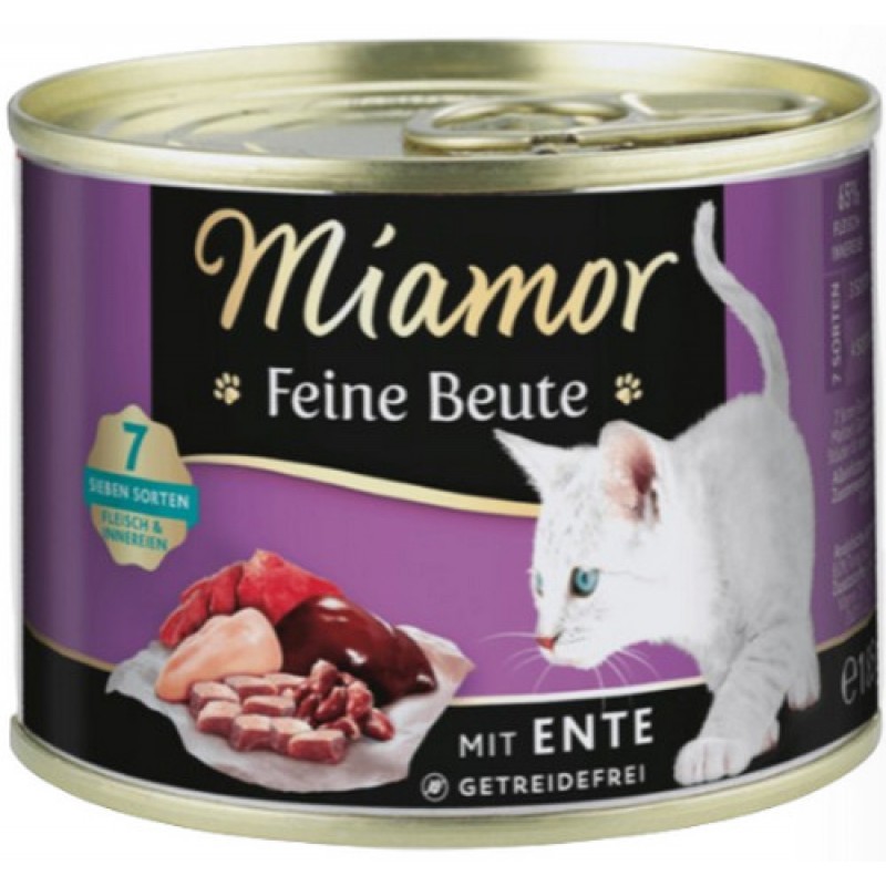 Finnern Miamor Πλήρης τροφή για ενήλικες γάτες πλούσια σε κρέας πάπιας χωρίς δημητριακά