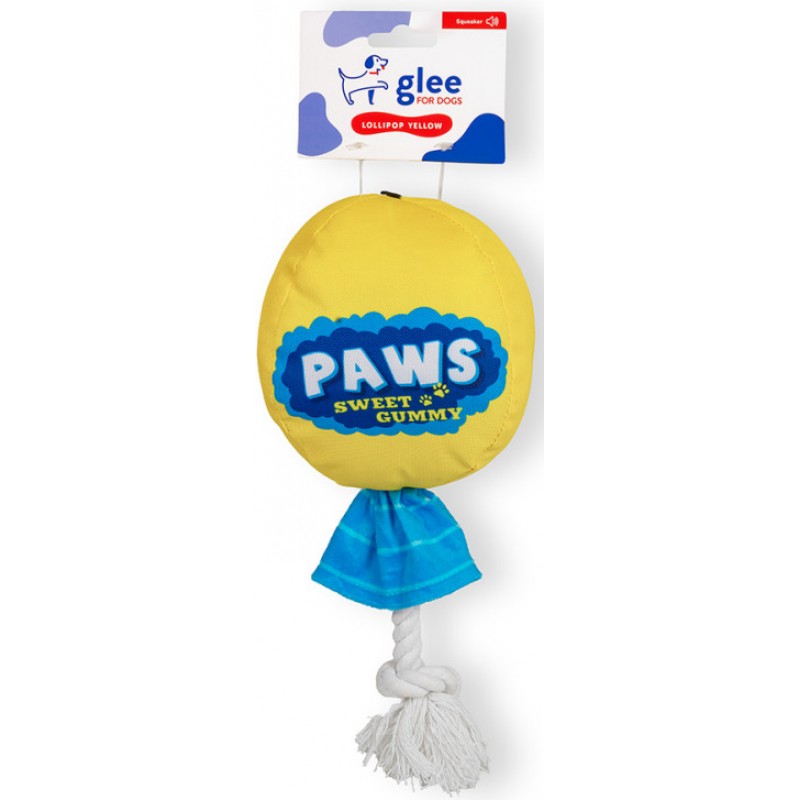 Glee Παιχνίδι Σκύλου Lollipop Rope Κίτρινο με ήχο