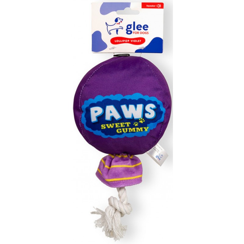 Glee Παιχνίδι Σκύλου Lollipop Rope Μωβ με ήχο