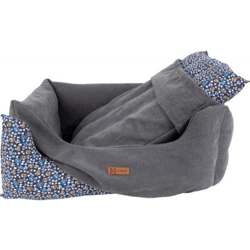 Amiplay-Κάλυμμα κρεβατιού MONI Γραφίτη S 58x46x17Hcm x2τεμ